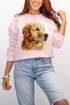 Faux Yarn Golden Retriever Ecosmart Crewneck Sweatshirt