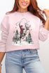 Retro Rodeo Santa Ecosmart Crewneck Sweatshirt