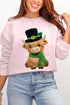 Shamrock & Moo Faux Yarn Ecosmart Crewneck Sweatshirt