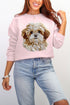Faux Yarn Shih Tzu Ecosmart Crewneck Sweatshirt