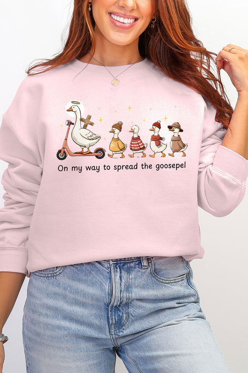 Spread The Goosepel Ecosmart Crewneck Sweatshirt