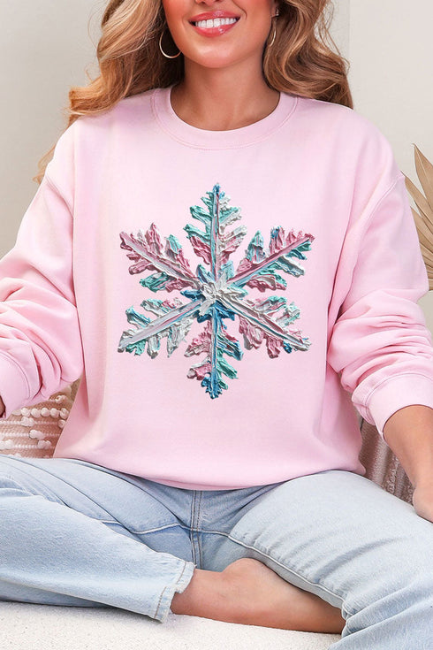 The Painted Snowflake Ecosmart Crewneck Sweatshirt