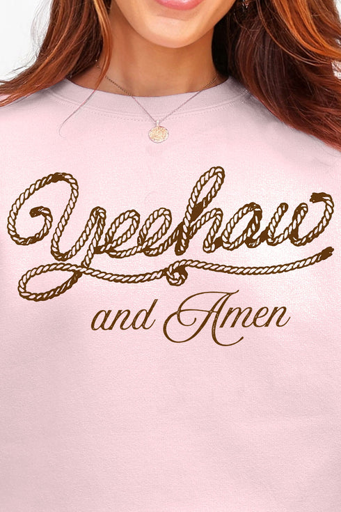 Yeehaw & Amen Ecosmart Crewneck Sweatshirt
