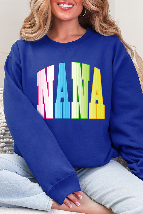 Color Me Loved Nana Ecosmart Crewneck Sweatshirt