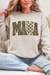 Camo Checkered Mama Ecosmart Crewneck Sweatshirt