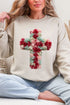 Faux Yarn Cross Ecosmart Crewneck Sweatshirt