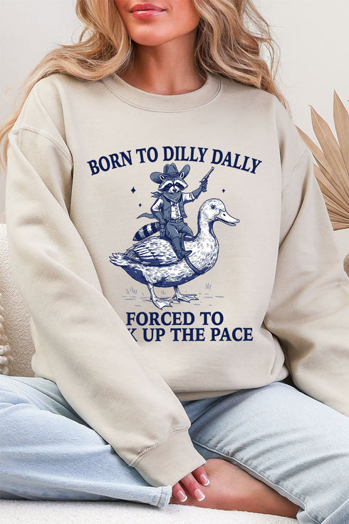 Forced To Pick Up The Pace Ecosmart Crewneck Sweatshirt