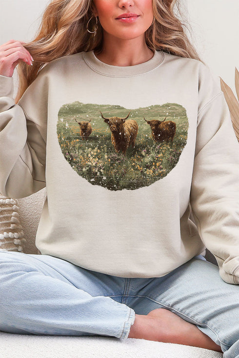 Highland Herd Ecosmart Crewneck Sweatshirt