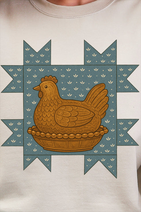 Homestead Hen Ecosmart Crewneck Sweatshirt