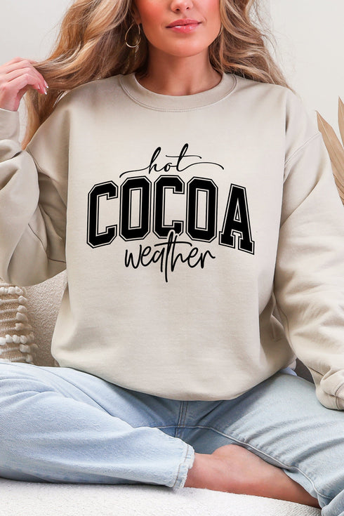 Hot Cocoa Weather Ecosmart Crewneck Sweatshirt