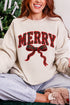 Merry In Plaid Ecosmart Crewneck Sweatshirt