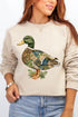Patchwork Mallard Ecosmart Crewneck Sweatshirt