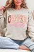 Pink Lace Coffee Weather Ecosmart Crewneck Sweatshirt