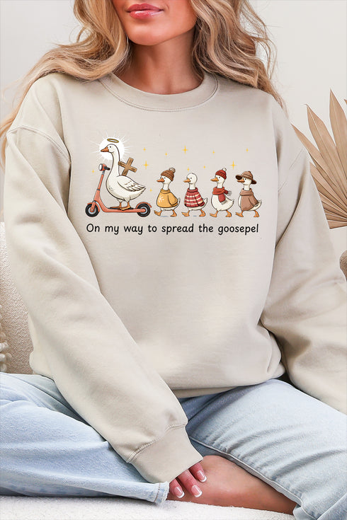 Spread The Goosepel Ecosmart Crewneck Sweatshirt