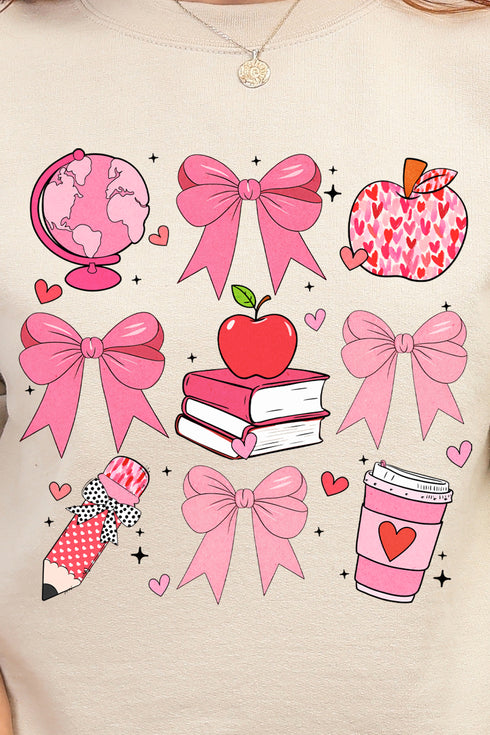 Teacher Love Ecosmart Crewneck Sweatshirt