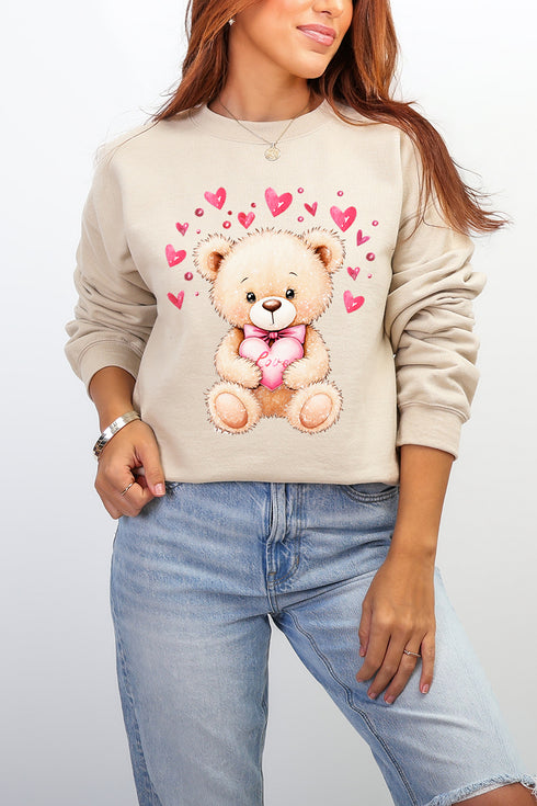 Teddy In Love Ecosmart Crewneck Sweatshirt
