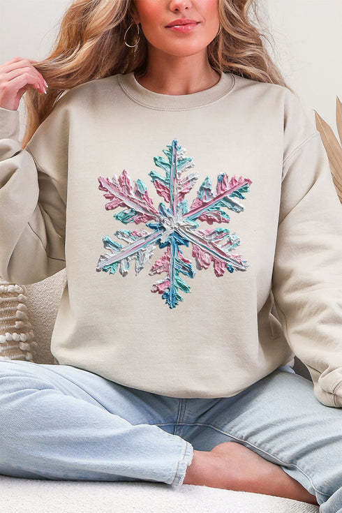 The Painted Snowflake Ecosmart Crewneck Sweatshirt