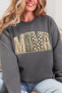 Faux Yarn Check Mama Ecosmart Crewneck Sweatshirt