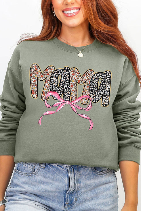 Bubble Mama Ribbon Ecosmart Crewneck Sweatshirt