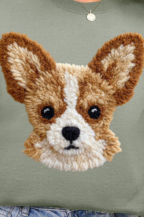Faux Yarn Chihuahua Ecosmart Crewneck Sweatshirt