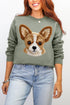 Faux Yarn Chihuahua Ecosmart Crewneck Sweatshirt