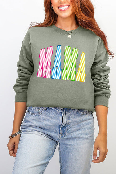 Color Me Loved Mama Ecosmart Crewneck Sweatshirt