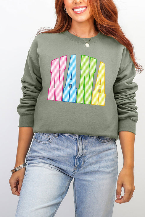 Color Me Loved Nana Ecosmart Crewneck Sweatshirt