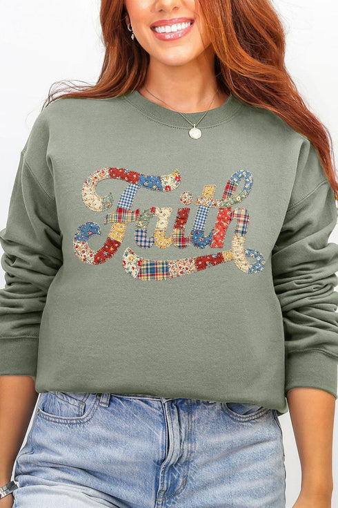 Faith Sewn Sweet Ecosmart Crewneck Sweatshirt