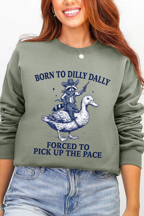 Forced To Pick Up The Pace Ecosmart Crewneck Sweatshirt