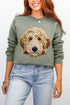 Faux Yarn Goldendoodle Ecosmart Crewneck Sweatshirt