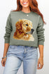 Faux Yarn Golden Retriever Ecosmart Crewneck Sweatshirt