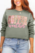 Pink Lace Coffee Weather Ecosmart Crewneck Sweatshirt