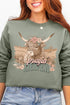 Prayin' Heifer Ecosmart Crewneck Sweatshirt