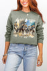 Retro Rodeo Rebel Ecosmart Crewneck Sweatshirt