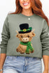 Shamrock & Moo Faux Yarn Ecosmart Crewneck Sweatshirt