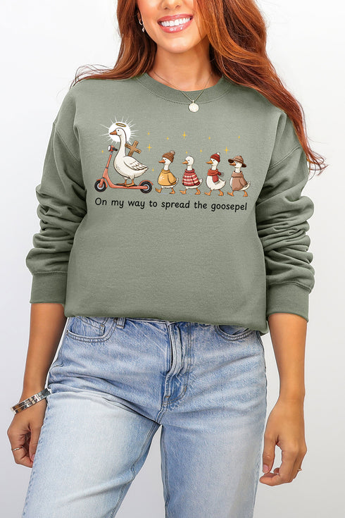 Spread The Goosepel Ecosmart Crewneck Sweatshirt