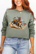 Vintage Rodeo Cowboy Ecosmart Crewneck Sweatshirt