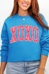 Faux Glitter XOXO Ecosmart Crewneck Sweatshirt