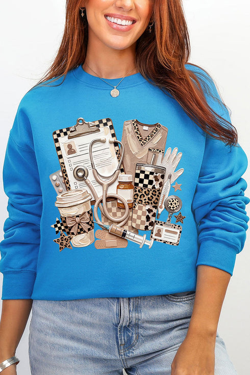 On Call In Style Ecosmart Crewneck Sweatshirt