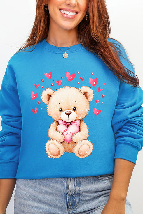Teddy In Love Ecosmart Crewneck Sweatshirt