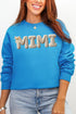 White Faux Knitted Custom Name Ecosmart Crewneck Sweatshirt