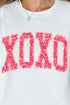 Faux Glitter XOXO Ecosmart Crewneck Sweatshirt