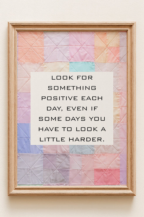 Patchwork Positivity Ready To Frame Canvas Print