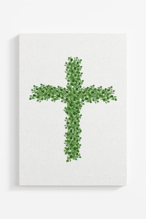Boxwood Cross Ready To Frame Canvas Print