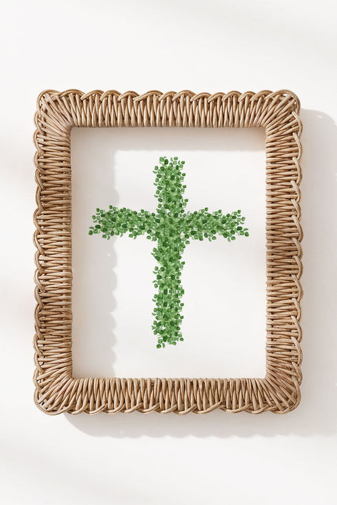 Boxwood Cross Ready To Frame Canvas Print