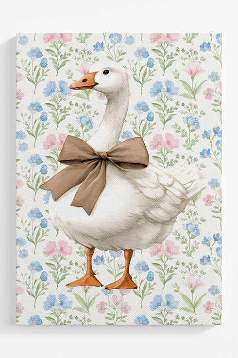 Garden Party Goose Ready To Frame Canvas Print