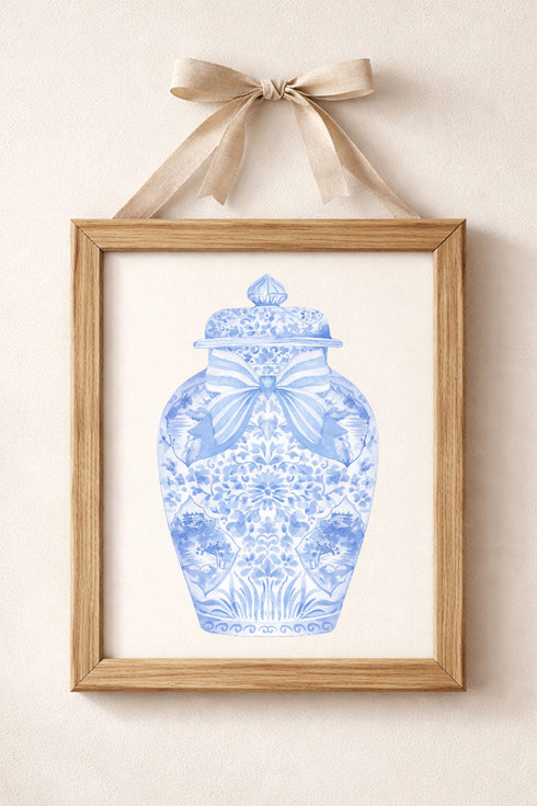 Ginger Jar Ready To Frame Canvas Print *Choose Your Color