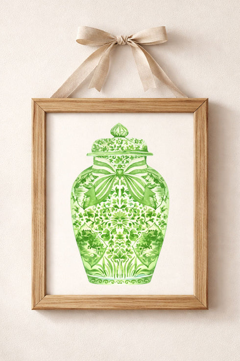Ginger Jar Ready To Frame Canvas Print *Choose Your Color