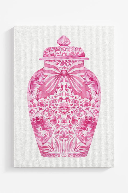 Ginger Jar Ready To Frame Canvas Print *Choose Your Color