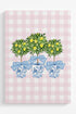 Pink Gingham Lemon Grove Trio Ready To Frame Canvas Print